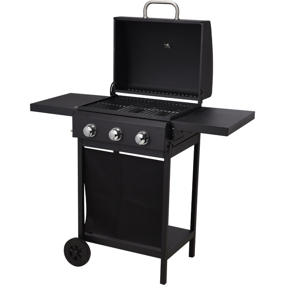Vaggan BBQ Gasgrill mit 3 Brennern schwarz image number 2