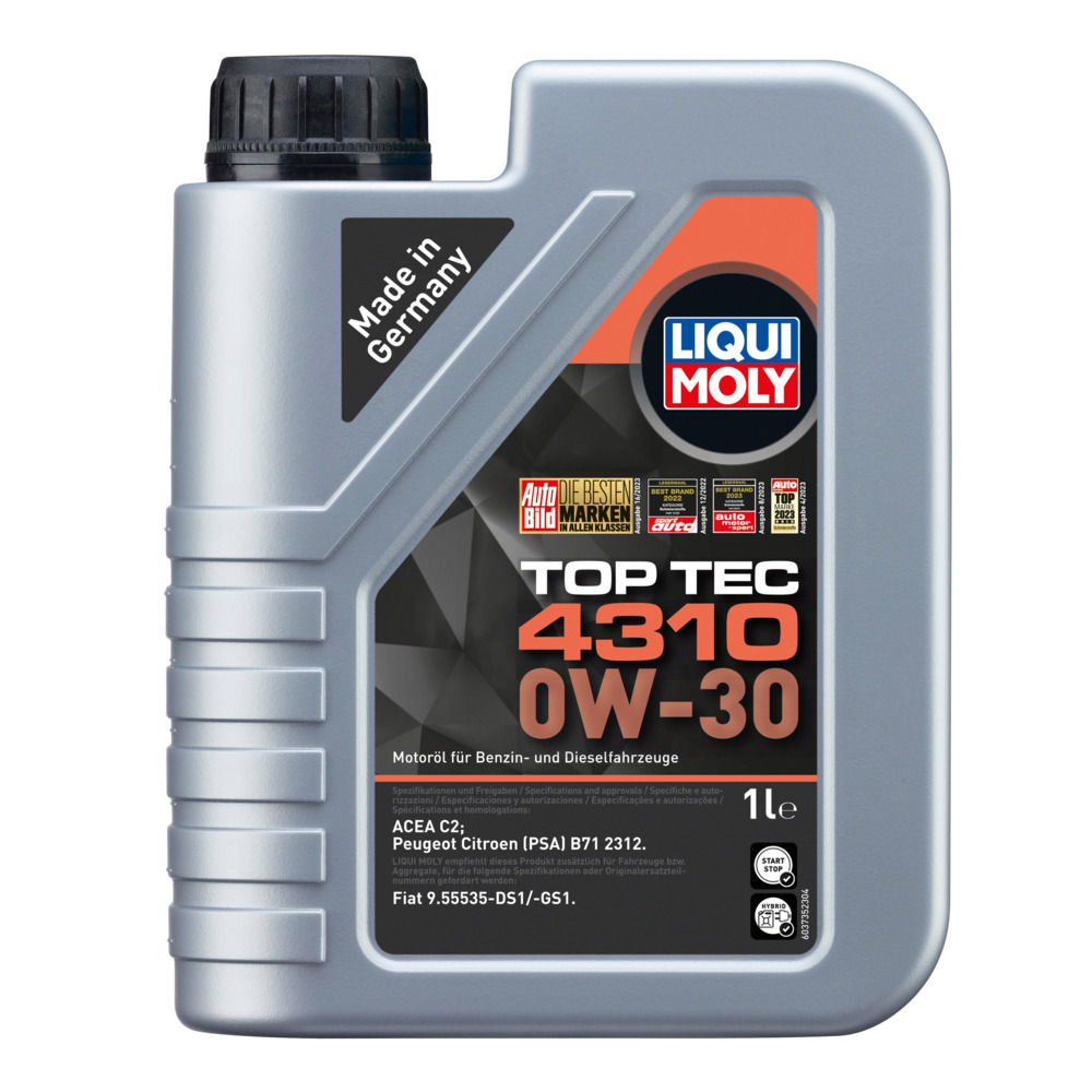 LIQUI MOLY Motoröl Top Tec 4310 0W-30 - 1 Liter image number 0