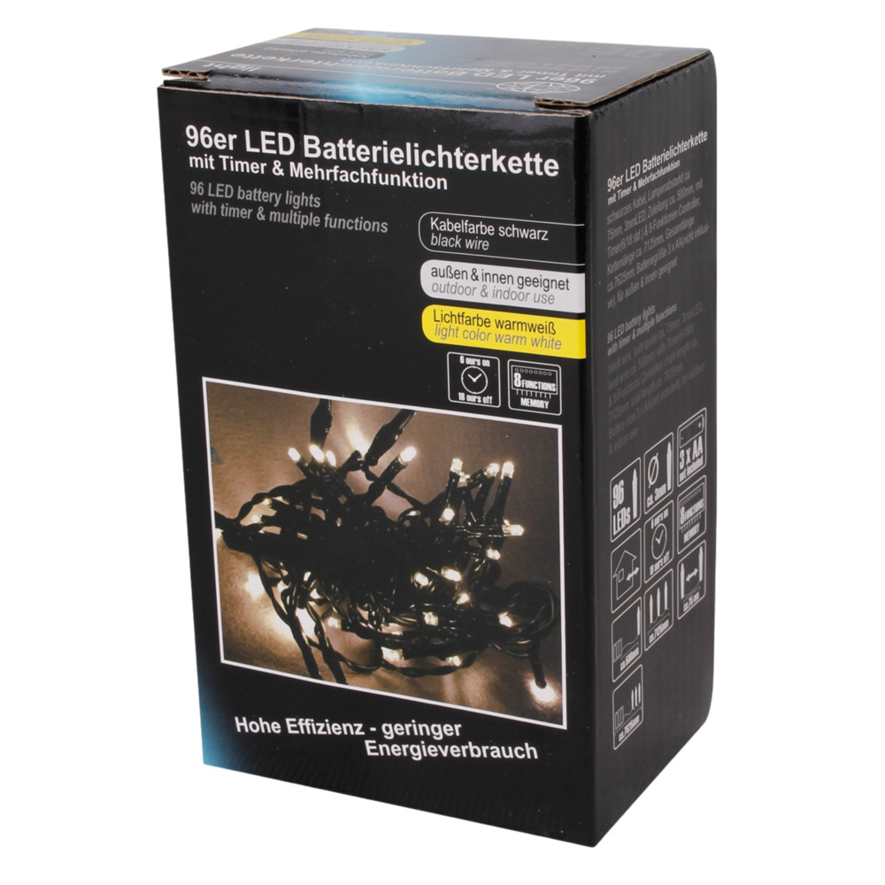 LED-Lichterkette 96 LEDs warmweiß image number 1