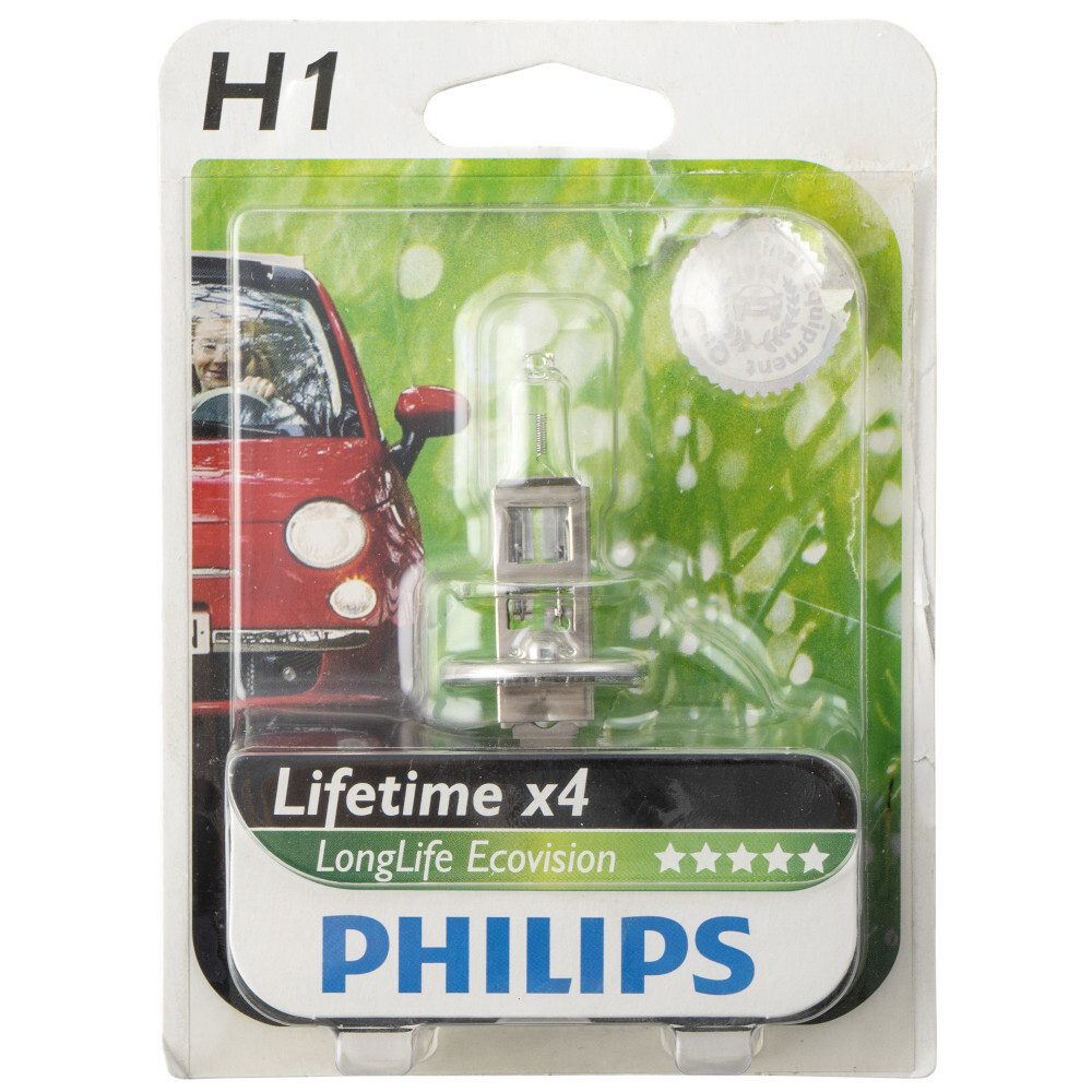Philips Scheinwerferlampe LongLife Ecovision H1, 12V, 55W image number 0
