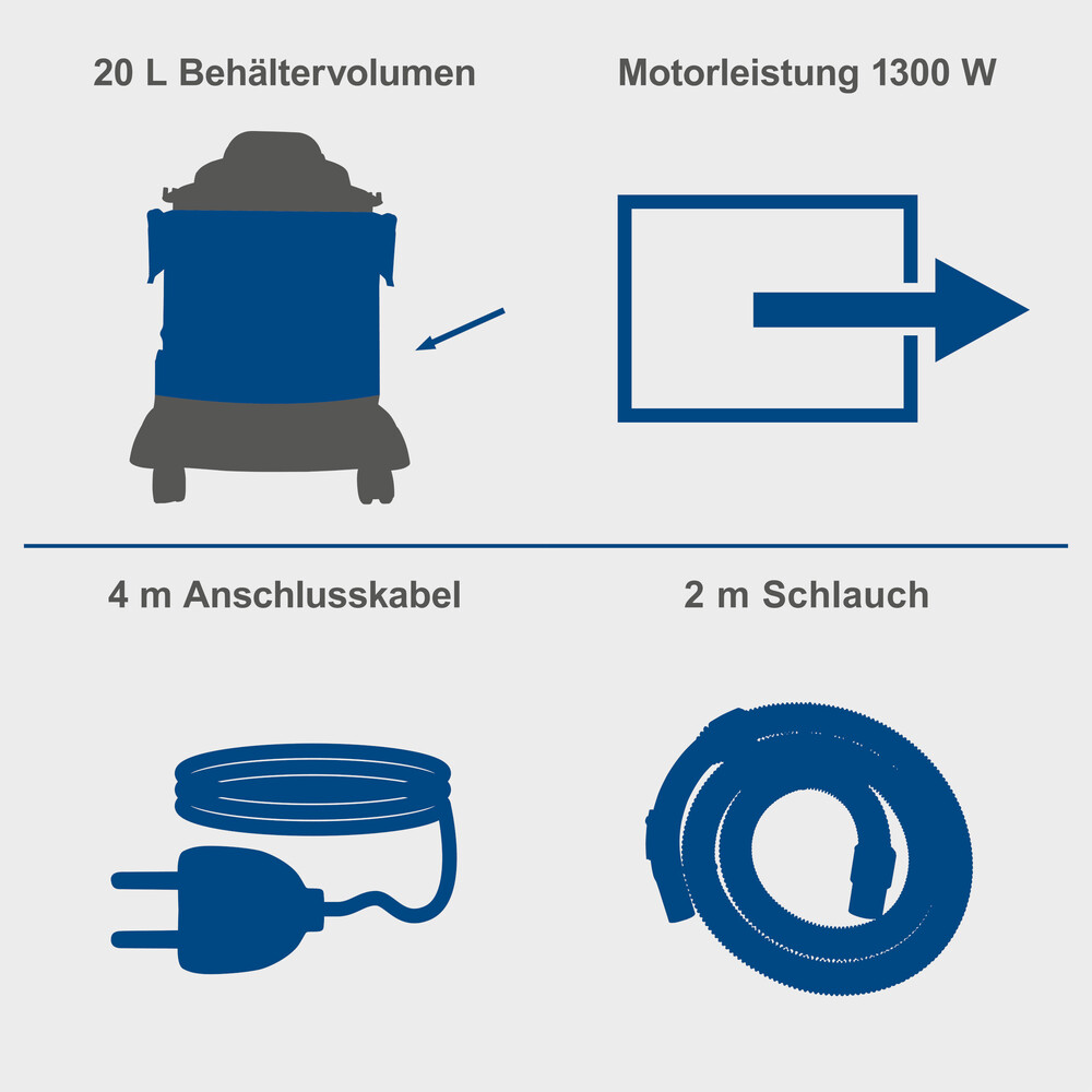 Scheppach Nass- / Trockensauger NTS20 / VC20 image number 8