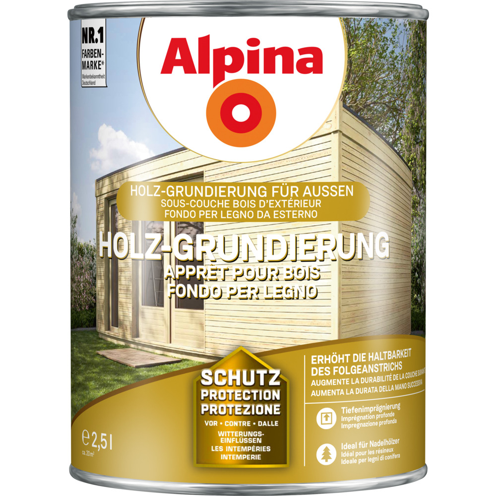 Alpina Holz-Grundierung 2,5 Liter farblos image number 0