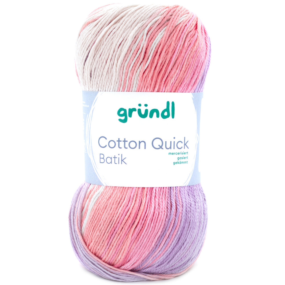 Garn Cotton Quick 100 g, creme-rosa-lila-flieder image number 0