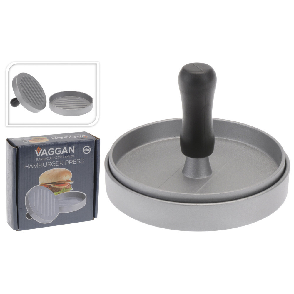 Burgerpresse 11,7 x 9 cm aus Aluminium mit Antihaftbeschichtung