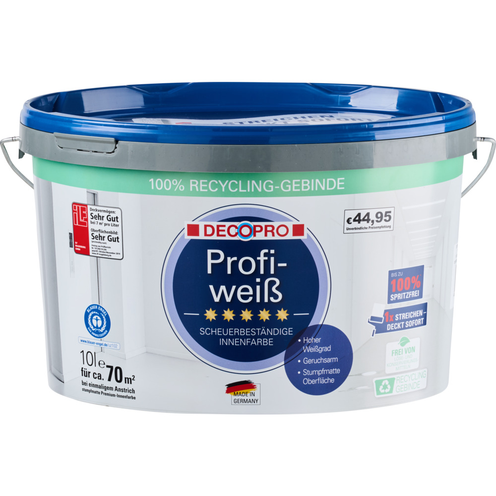 DECOPRO Profiweiß 10 Liter matt hochdeckend