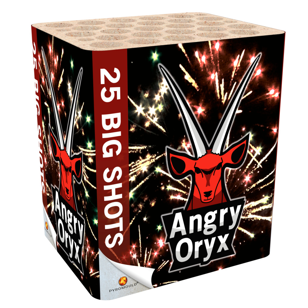 Feuerwerksbatterie „Angry Oryx“ mit 25 Schuss