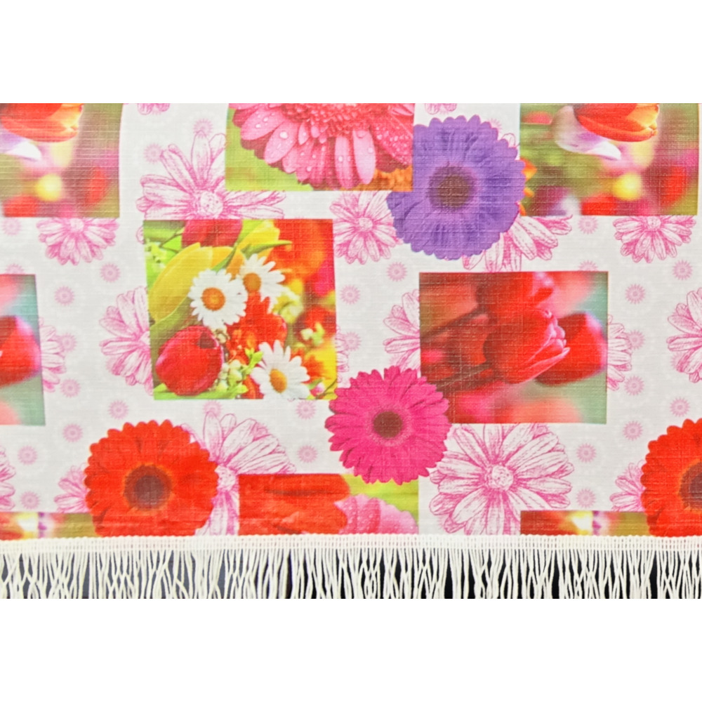 Wetterfeste Tischdecke 130 x 160 cm "Gerbera / Tulpen"