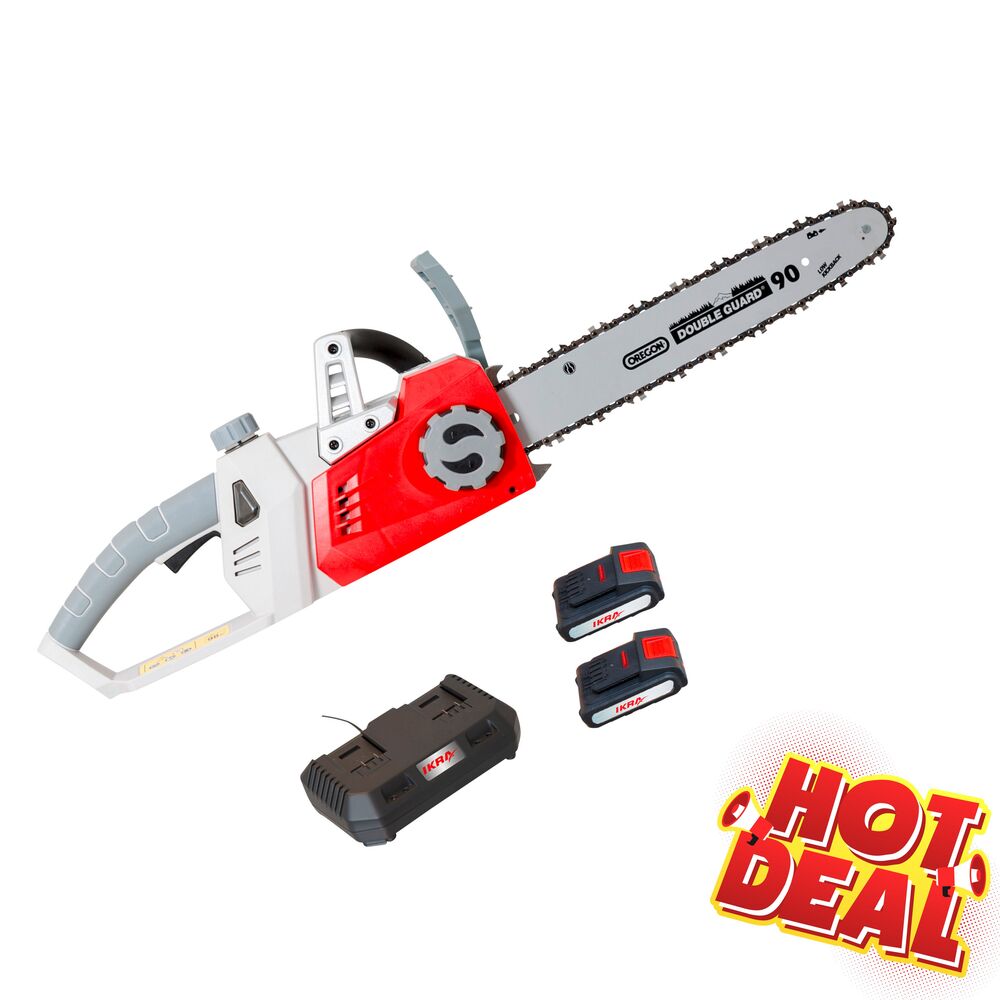 IKRA Akku-Kettens&auml;ge ICC 2/2035 inkl. 2 Akkus und Doppel-Ladeger&auml;t