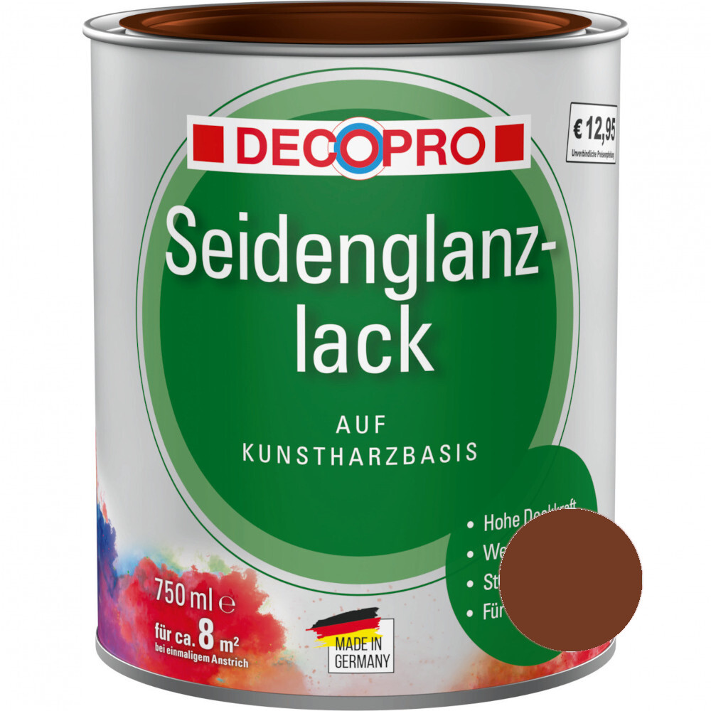 DECOPRO Seidenglanzlack lehmbraun RAL 8003 für innen und außen image number 0