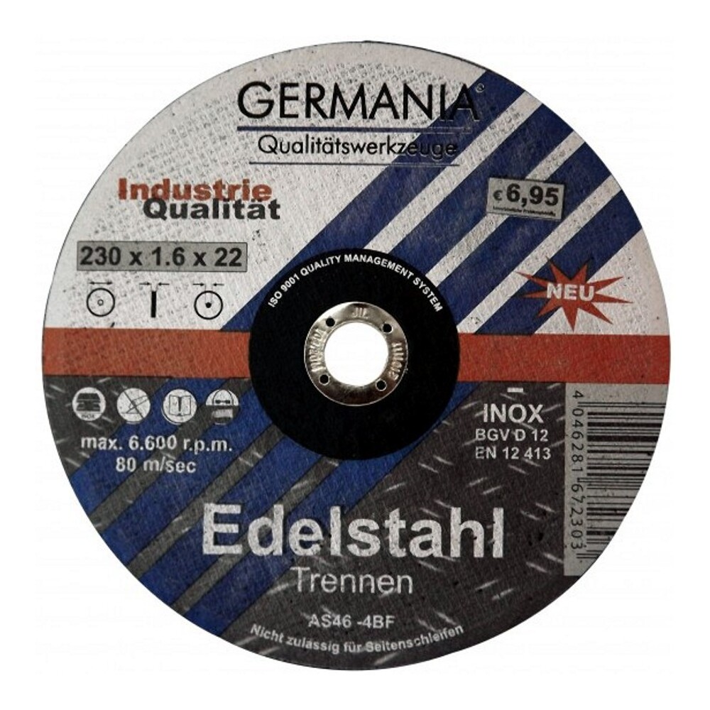 Trennscheibe Edelstahl INOX 230x1,6 Industriequalität Trennen