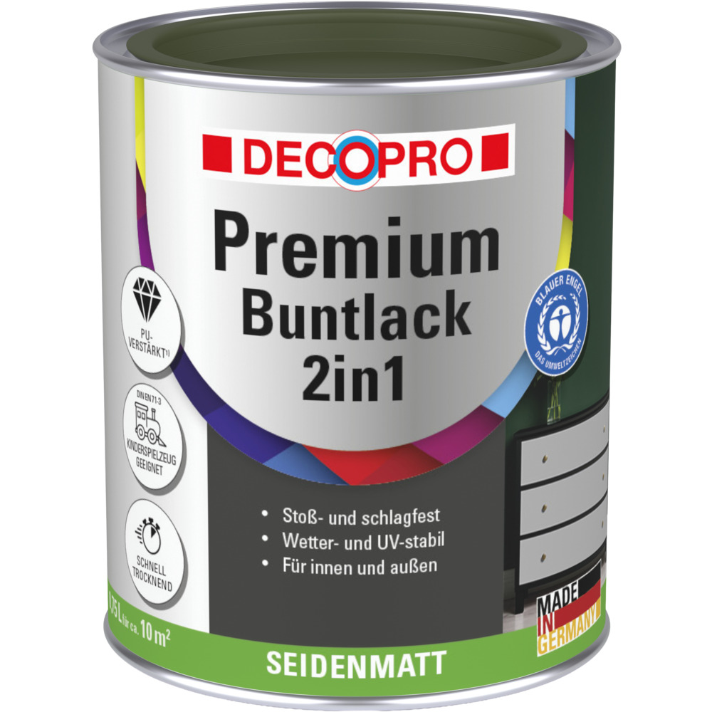 DECOPRO Premium 2in1 Buntlack olivegr&uuml;n, seidenmatt image number 0
