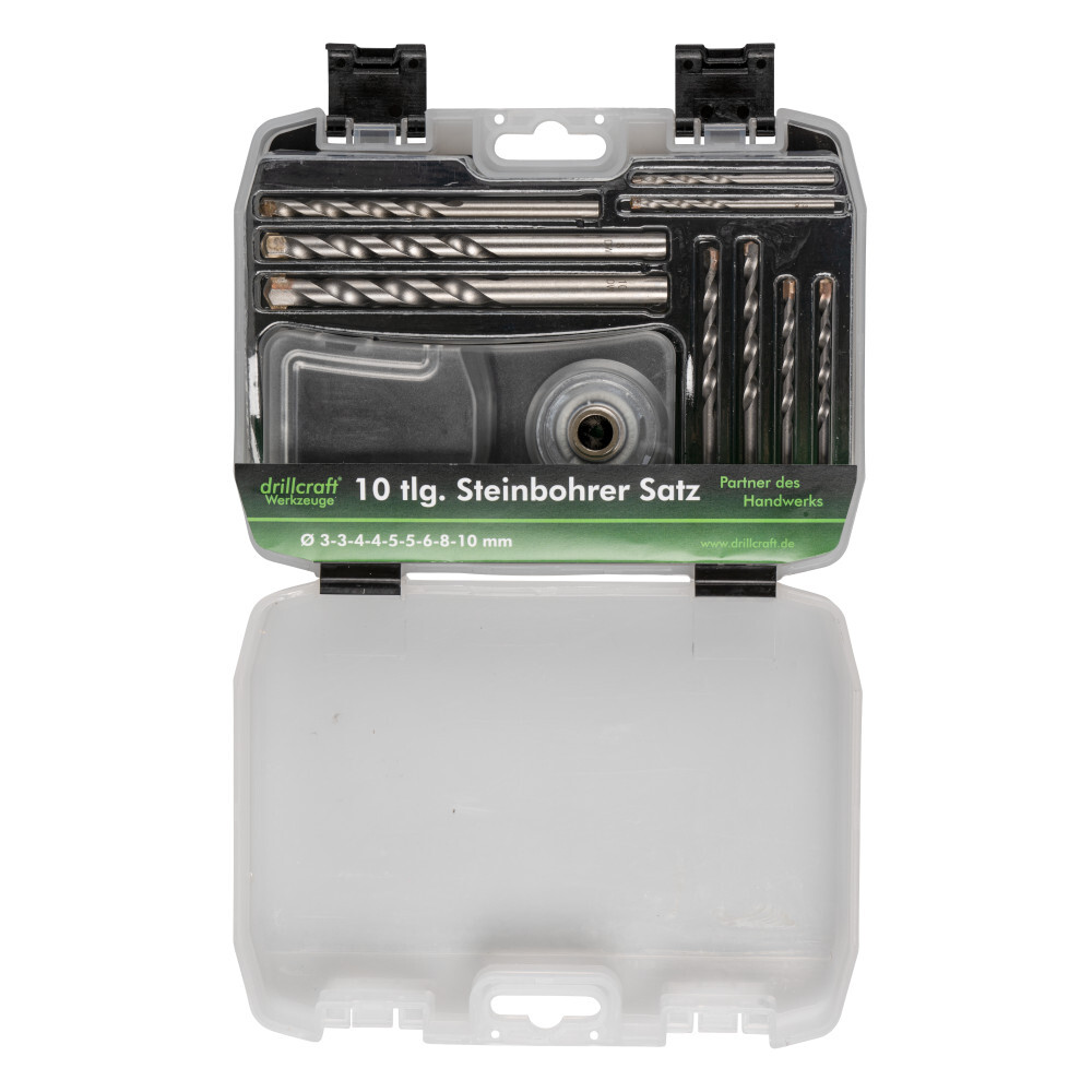 Steinbohrersatz 10-teilig, 3-10 mm, mit Bohrstaubfänger image number 2