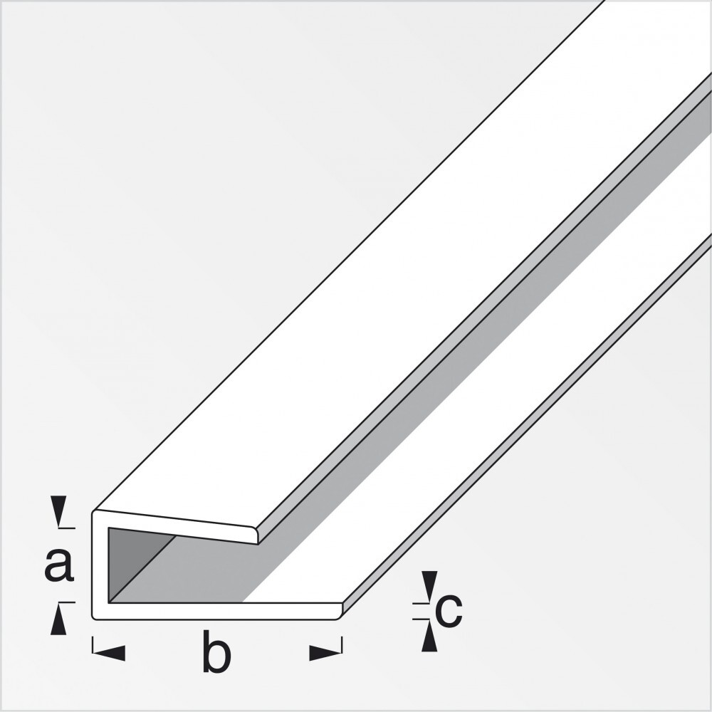 Einfassprofil PVC weiss 4 x 15 x 1 mm 1 m image number 0
