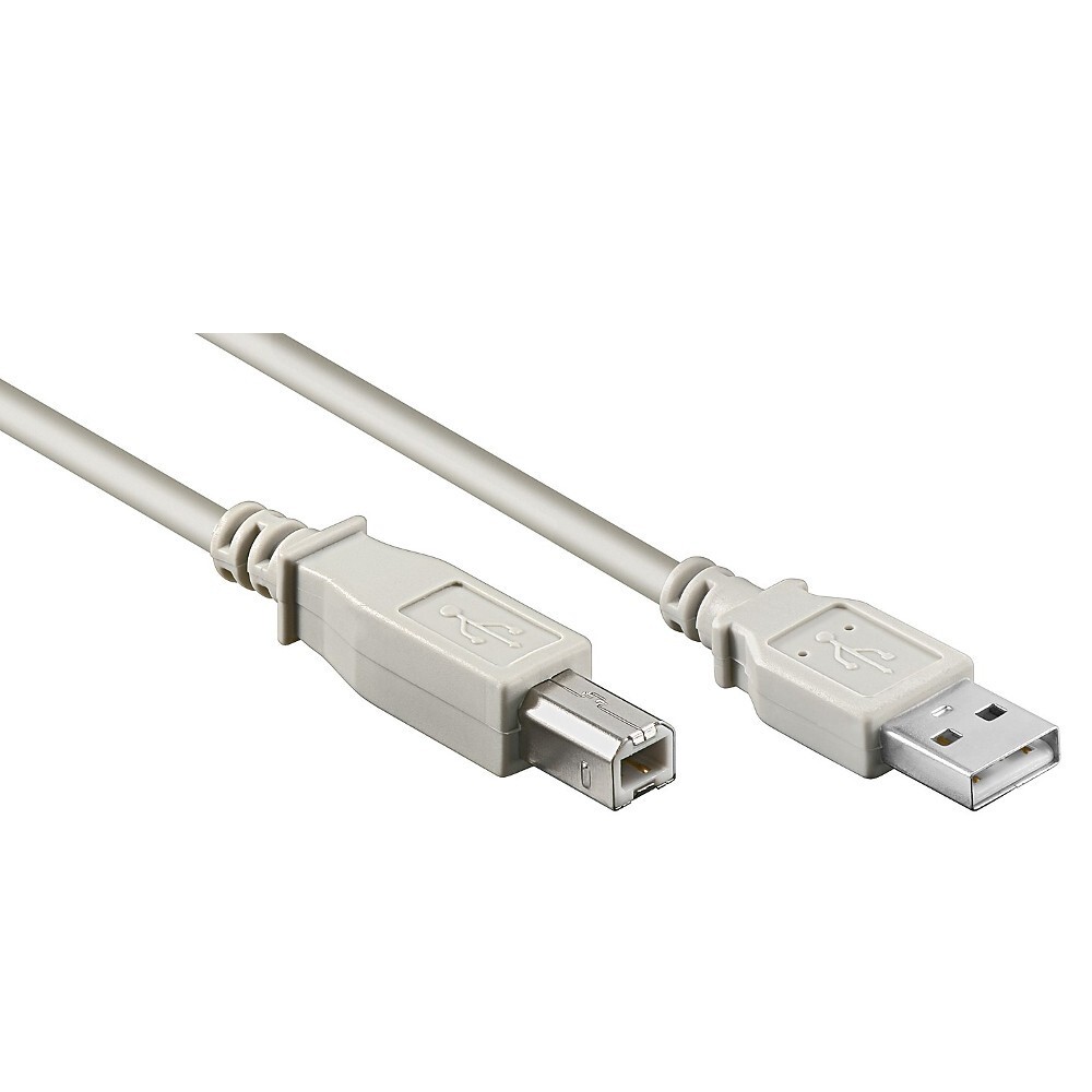 Anschlusskabel USB 2.0 A/B Hi-Speed Kabel 3m grau