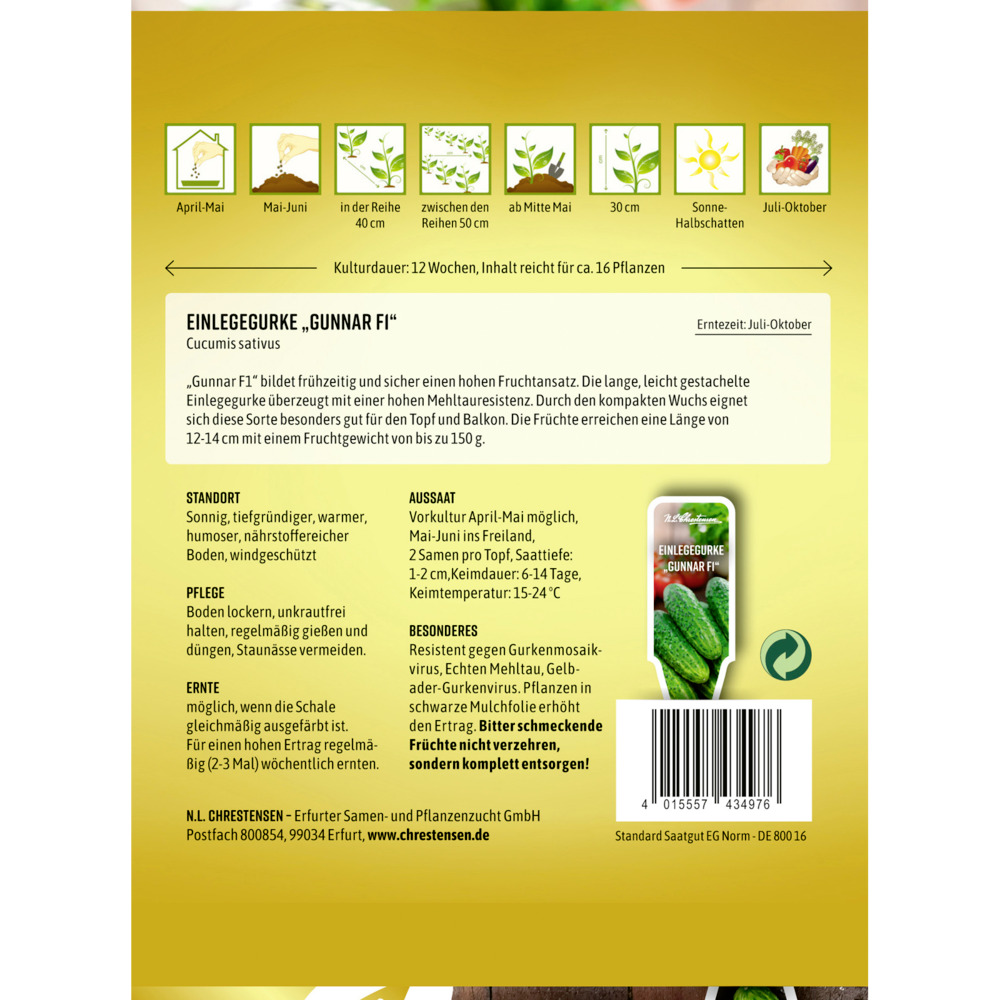 Saatgut Einlegegurke Gunnar F1 image number 1