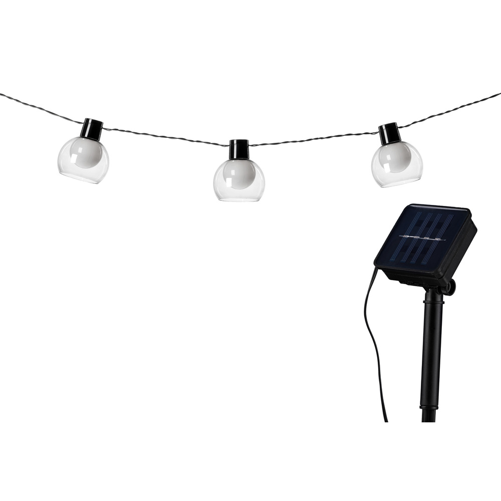 Solar-LED-Lichterkette mit Smokey-Lampenschirm