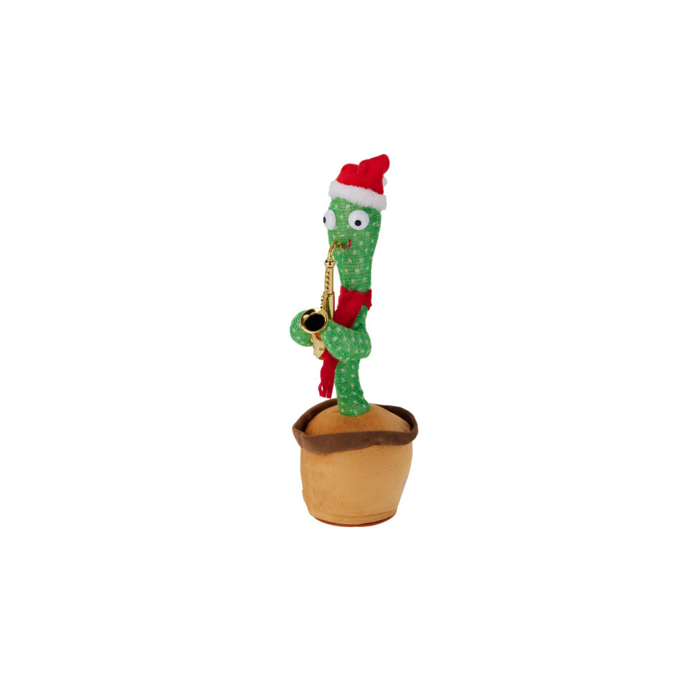 Weihnachtskaktus mit Musik 35cm, 3-fach sortiert image number 1