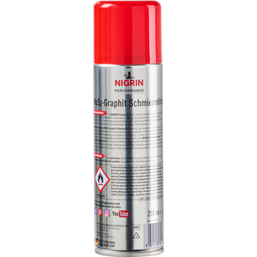 NIGRIN Performance MoS₂-Graphit-Schmiermittel 250ml image number 1