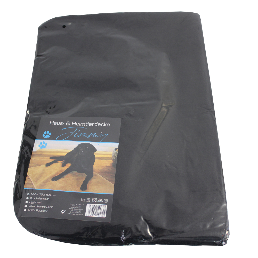 Hundedecke Jimmy 70x100 cm, in Schwarz