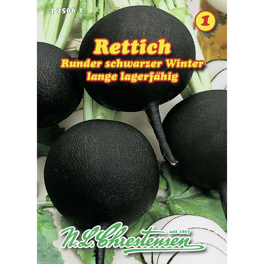 Saatgut Rettich rund ca. 8-10 lfd. Meter schwarz image number 0