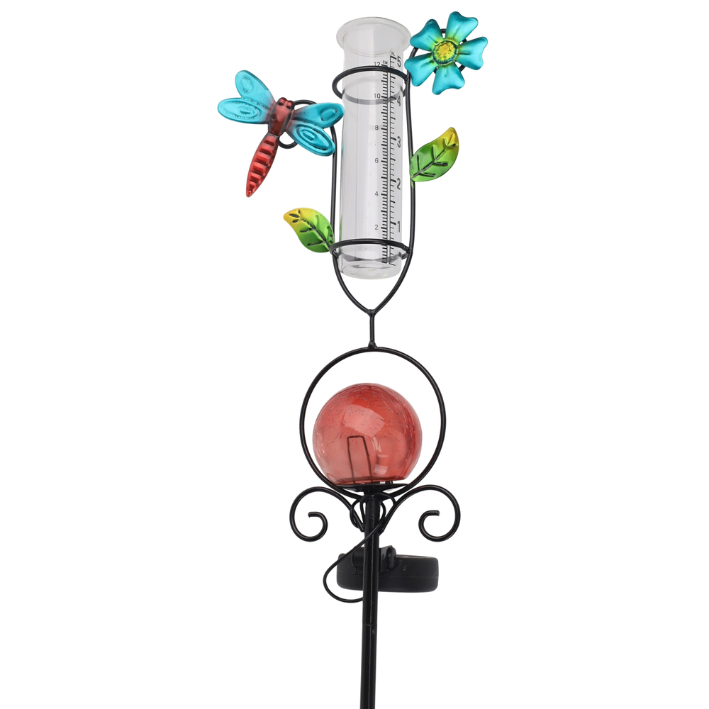 Solar Gartenstecker in verschiedenen Designs mit Regenmesser image number 4