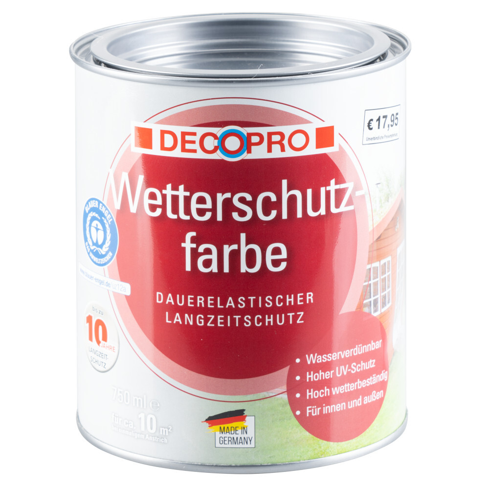 DECOPRO Wetterschutzfarbe taubenblau seidenglänzend 750 ml