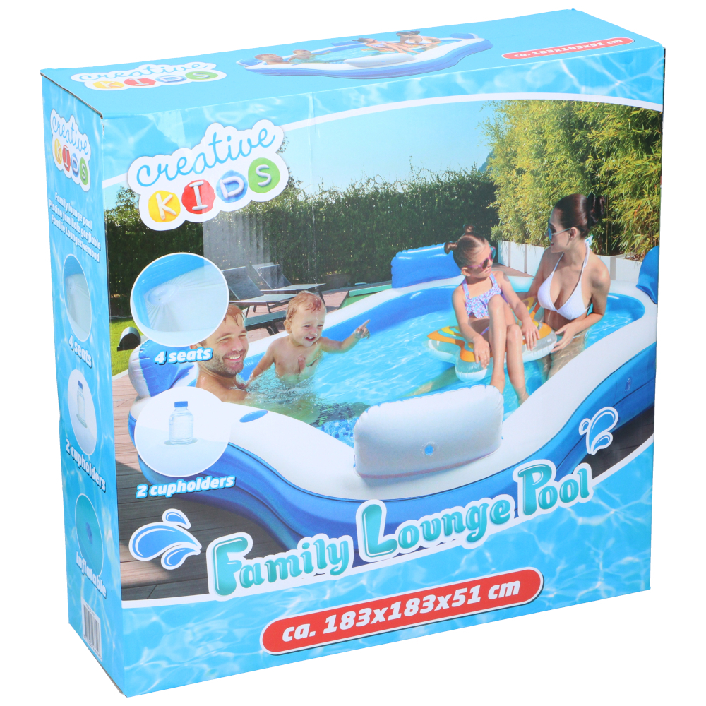 Lounge Pool eckig 183x183x51 cm aus PVC image number 2