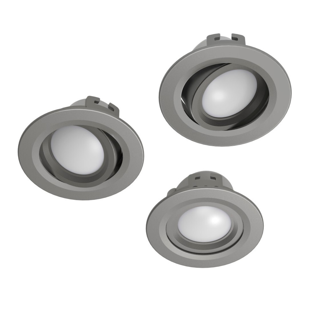 hama® WiFi LED-Einbaustrahler 5 W, Satin-Nickel, 3 Stück