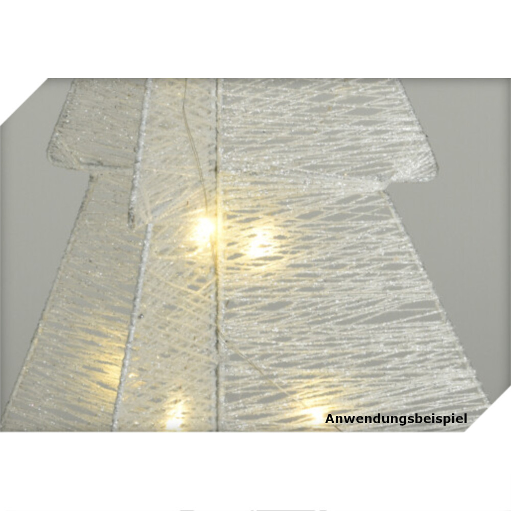 LED-Weihnachtsbaum 50 cm aus Metall mit 20 warmweißen LEDs image number 2