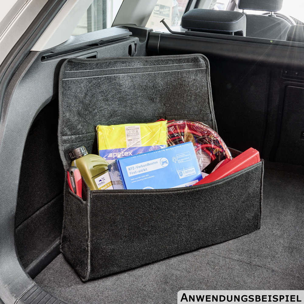 Walser Kofferraumtasche Größe L aus Nadelfilz in Grau image number 1