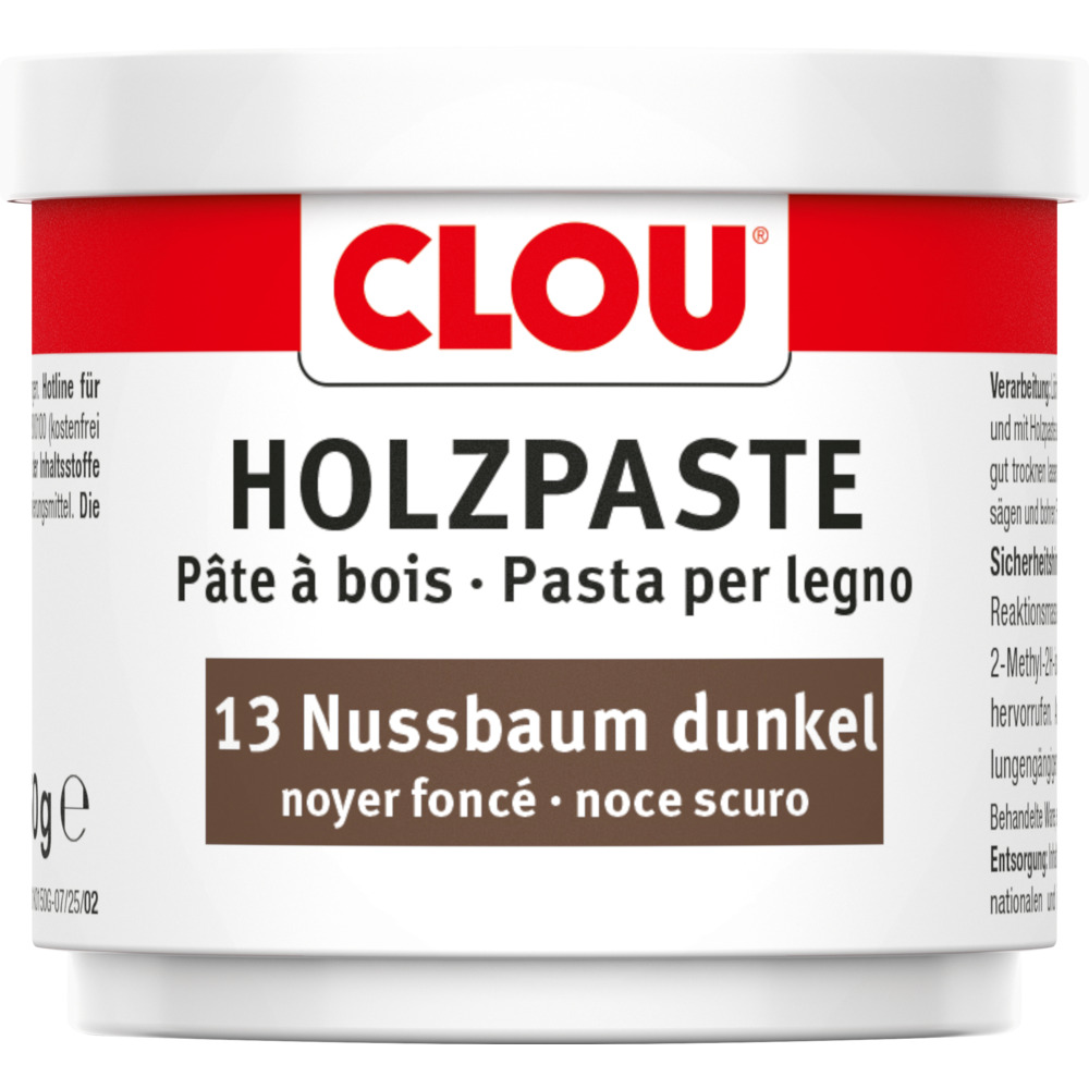 Clou&reg; Holzpaste-Dose Holzreparaturmasse Nr.13 nussbaum dunkel image number 0