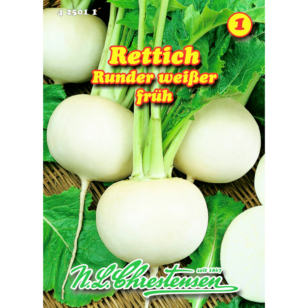 Saatgut Rettich rund ca. 8-10 lfd. Meter weiß image number 0