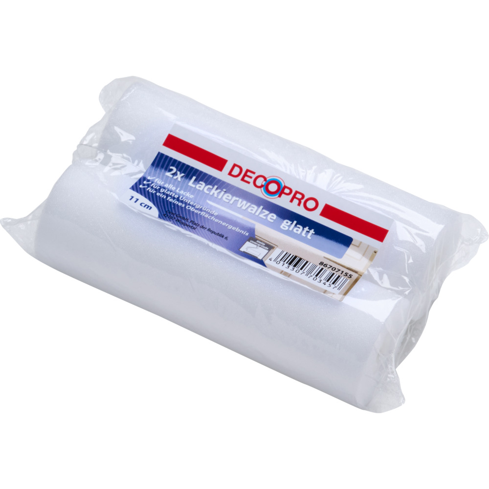 DECOPRO Lackierwalzen-Set 2 Stück, 11 cm gerade image number 1