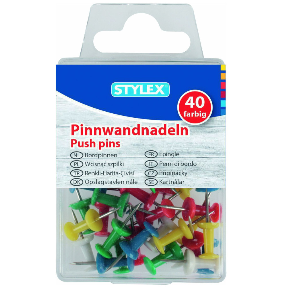 Pinnwandnadeln 40 Stück farblich sortiert image number 0