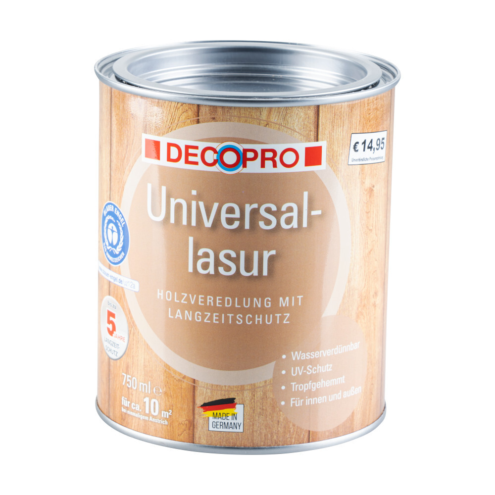 DECOPRO Universal-Lasur 750 ml weiß image number 0