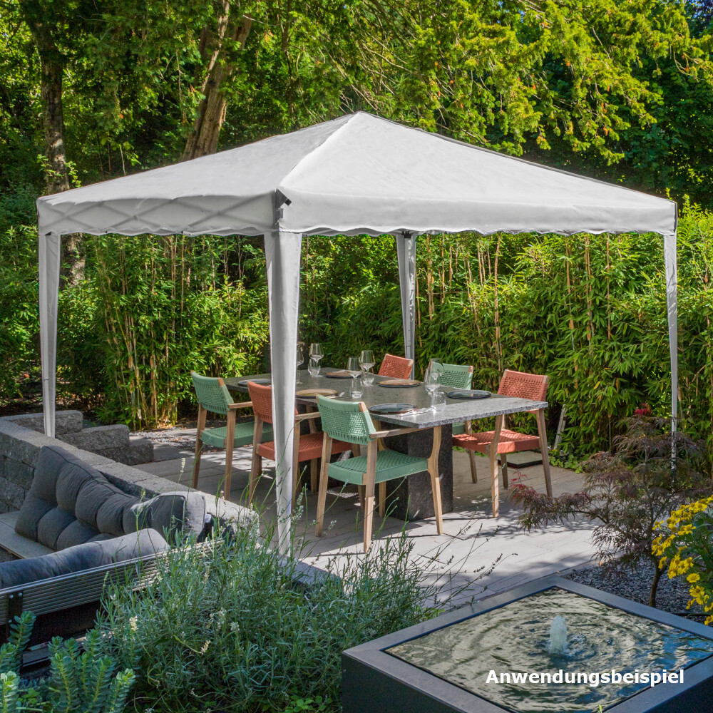 Faltpavillon 3x3m grau mit Metallgestell image number 4
