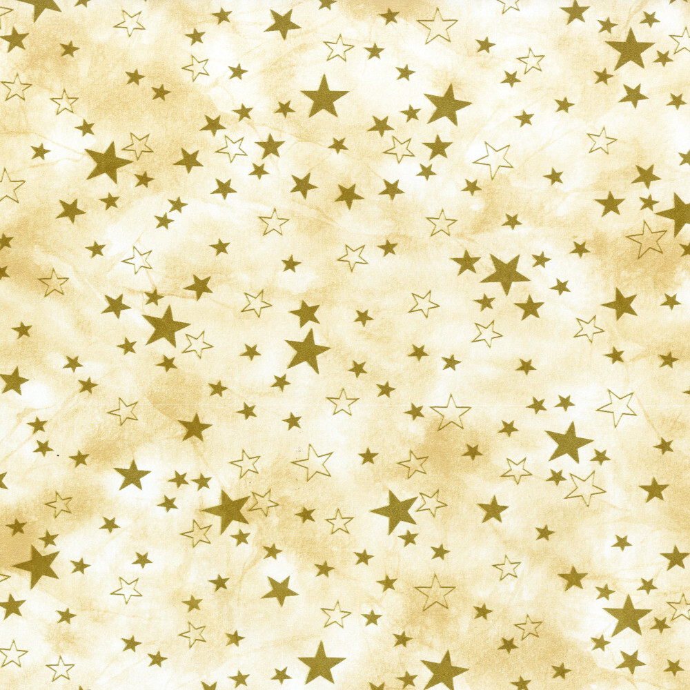 Tischdecke mit beigem Stelline-Motiv, Meterware