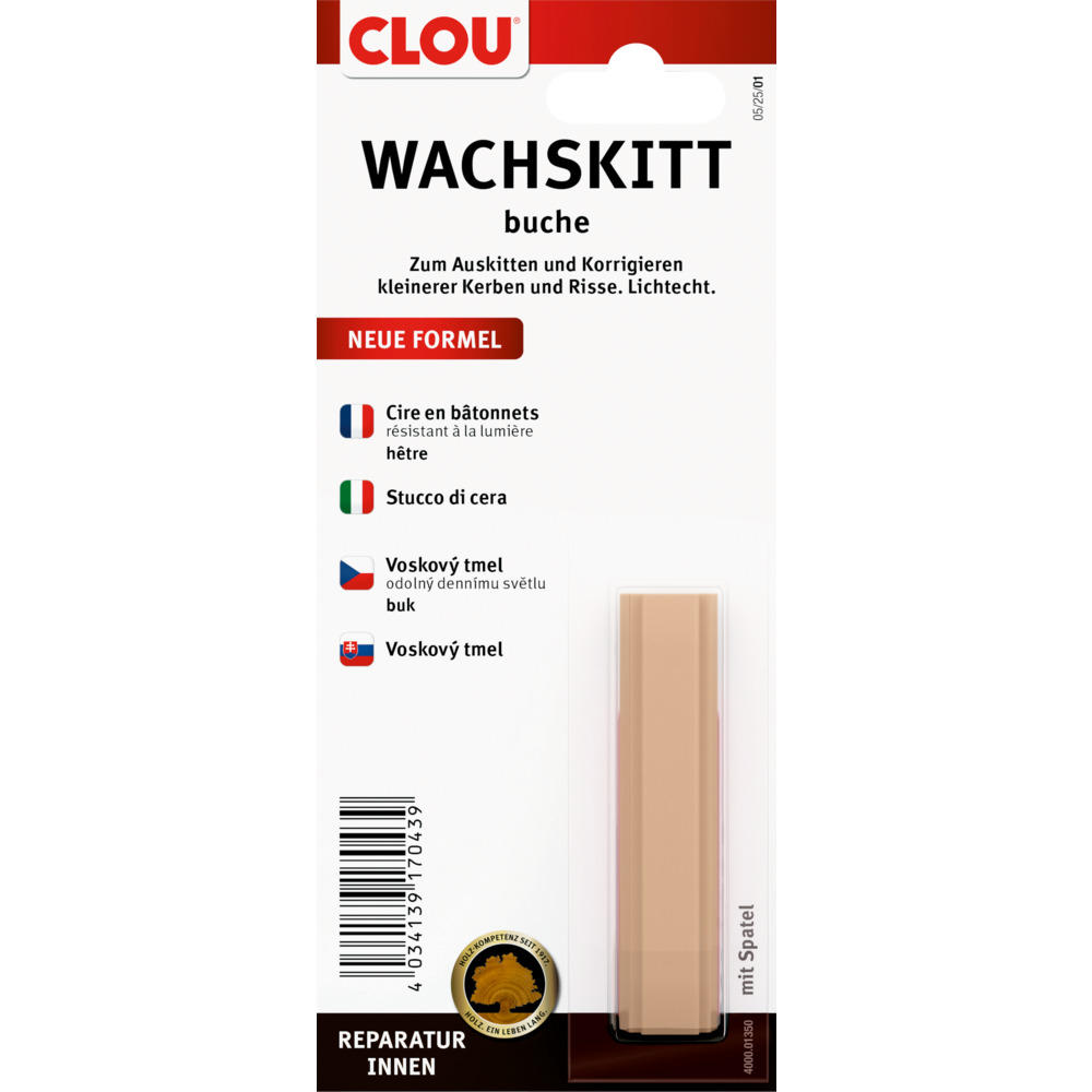 Clou&reg; Wachskitt Nr. 1350 Buche, 1 St&uuml;ck image number 0