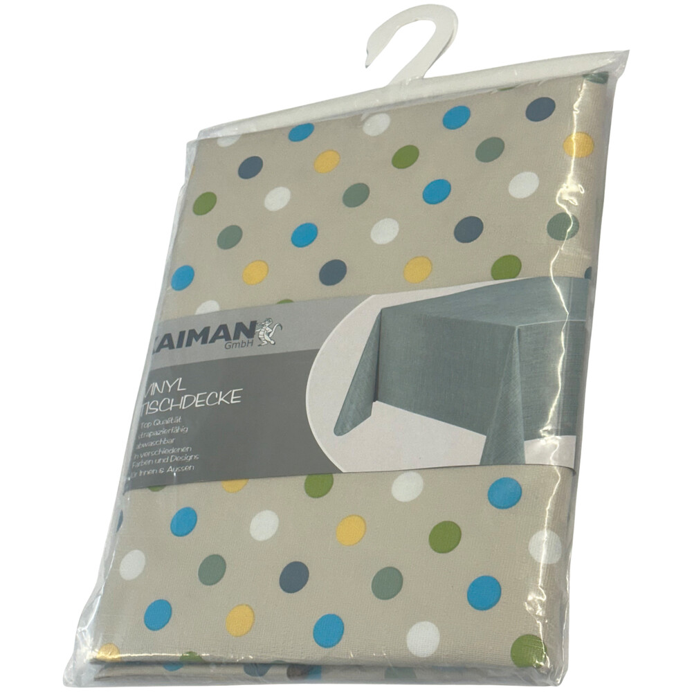 Vinyl-Flanell Tischdecken 160cm rund mit Paspelband image number 1
