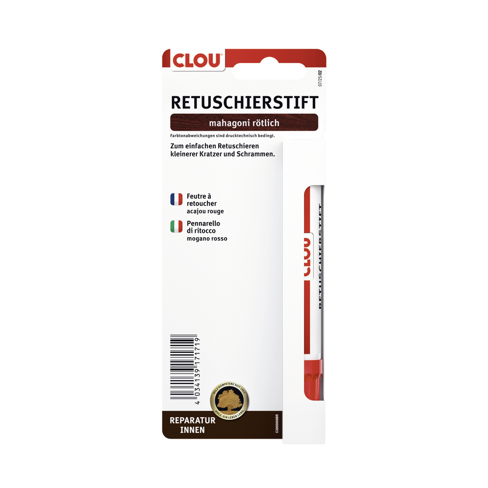 Clou&reg; Retuschierstift mahagoni r&ouml;tlich image number 0