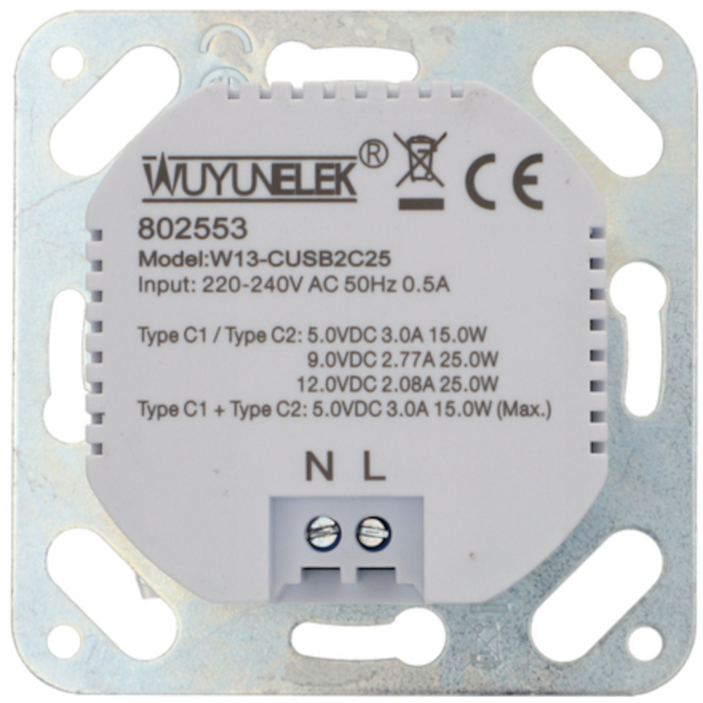USB-Dose UP 2x Typ C 3,1 A image number 1