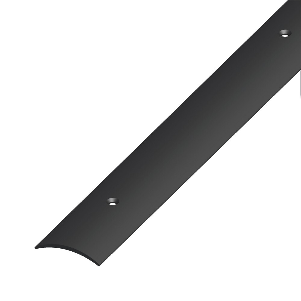 Übergangsprofil gewölbt 100 x 3 x 0,5 cm aus Kunststoff schwarz, gelocht image number 0