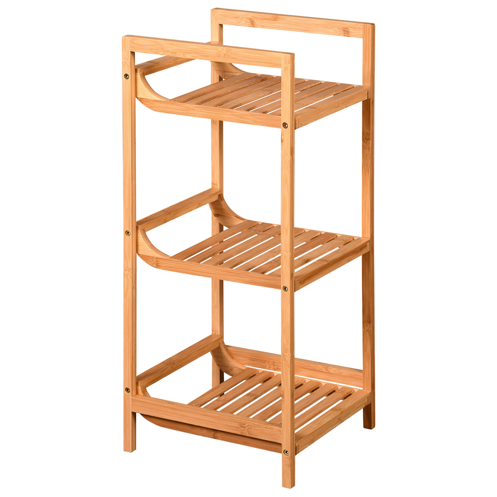 Regal mit 3 Ablagen aus Bambus