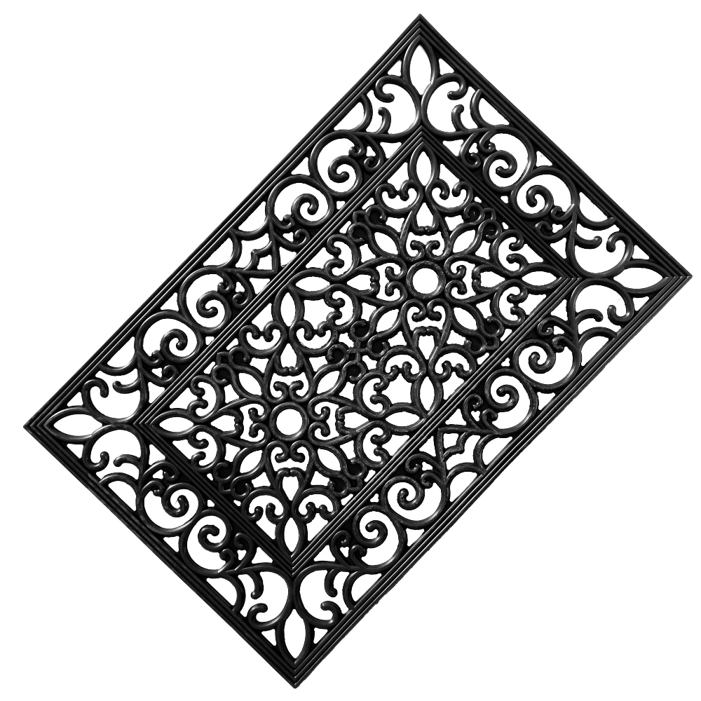 Fußmatte Belvilla 60x40 cm aus Gummi mit Ornament
