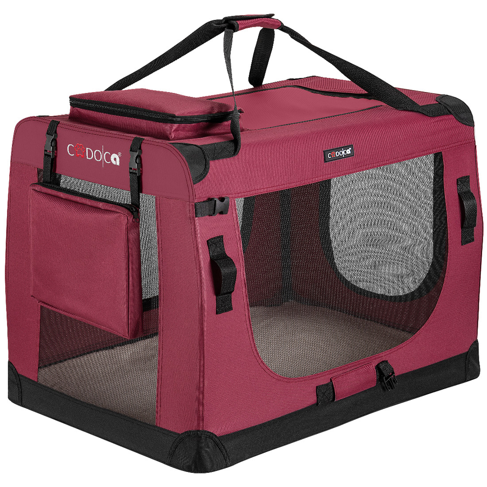 Tiertransportbox XL 82 x 58 x 58 cm dunkelrot image number 1