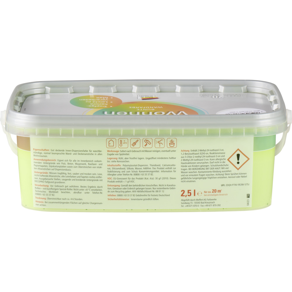 DECOPRO Wandfarbe 2,5 Liter jade matt image number 2