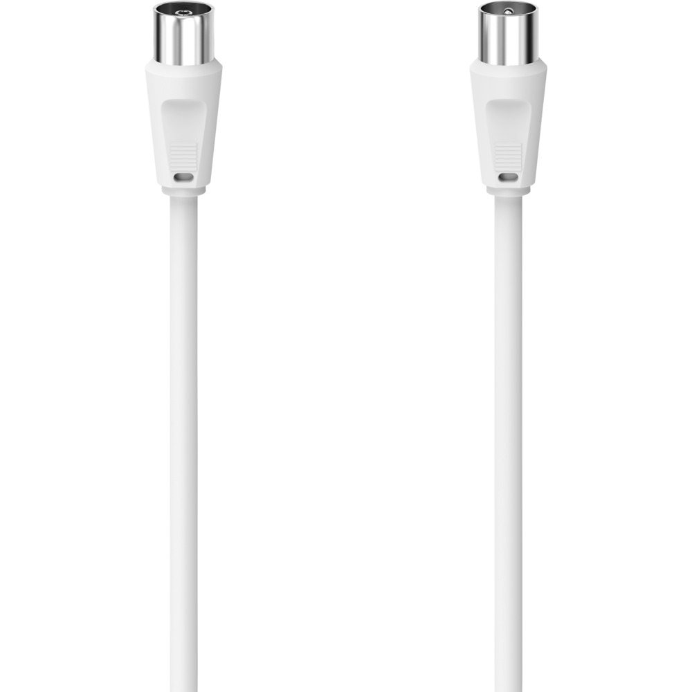 Koax-Anschlusskabel Stecker-Kupplung 90db 1,5m, wei&szlig; image number 0