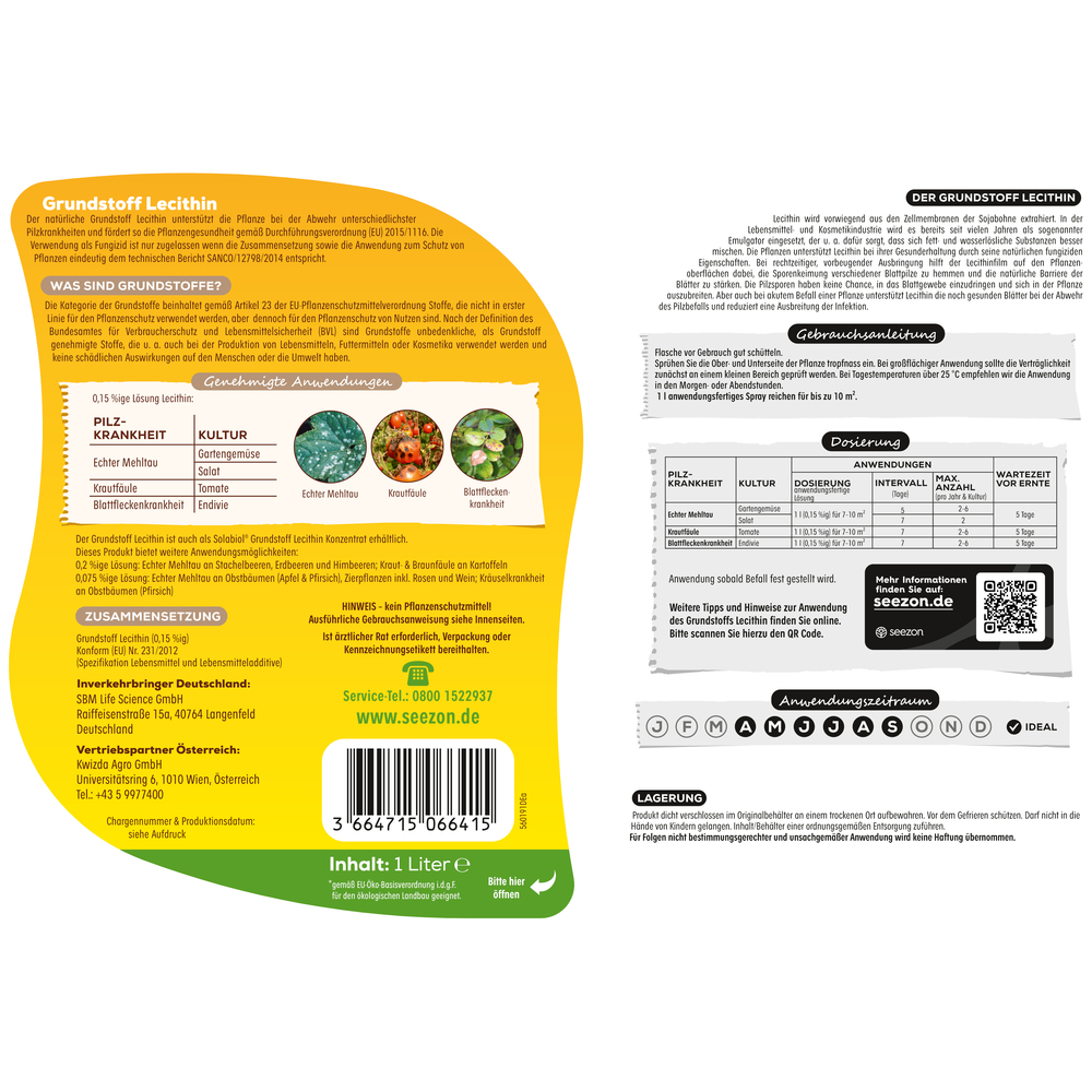Solabiol® Grundstoff Lecithin Spray 1 L image number 1