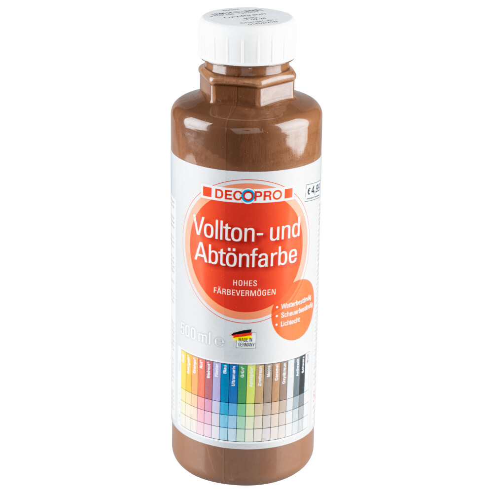 DECOPRO Vollton und Abtönfarbe oxydbraun image number 0