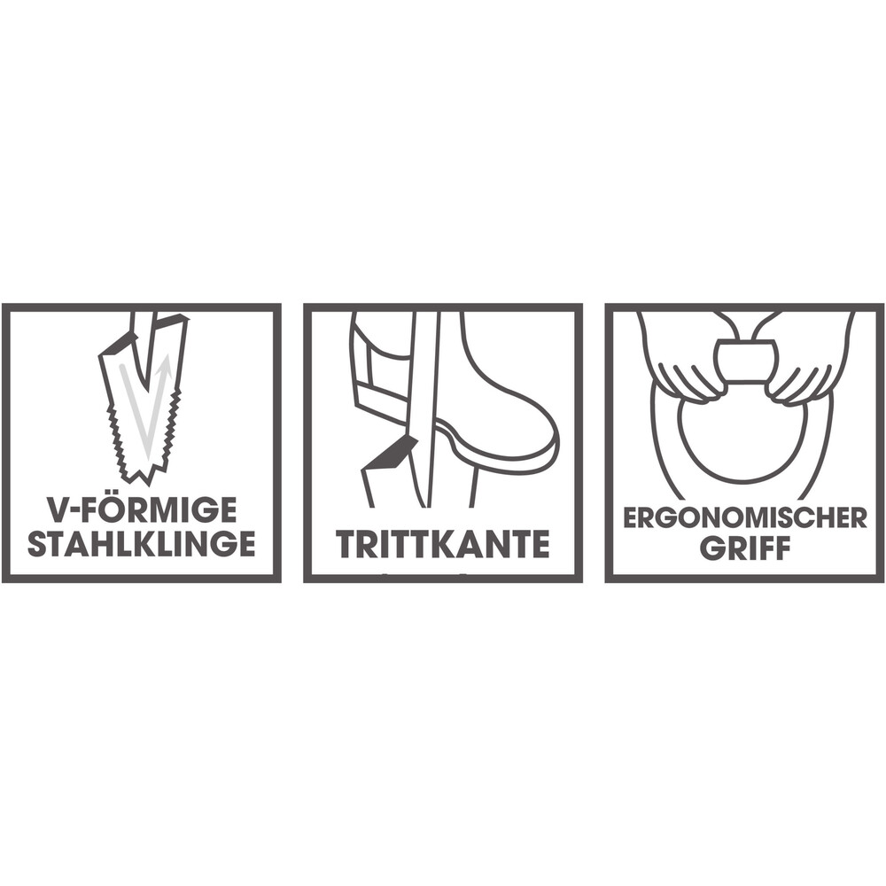 Wurzelspaten mit Sägezähnen 114 cm image number 2